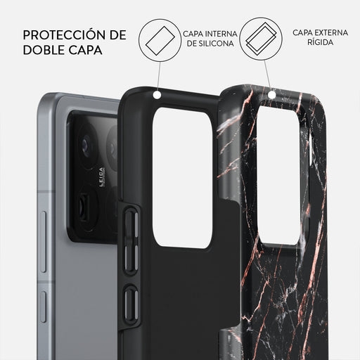 Rose Gold Marble - Xiaomi 15 Pro Funda 2