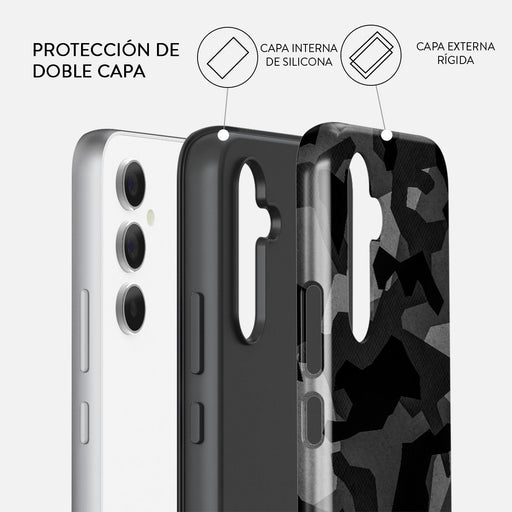 Night Black Camouflage - Samsung Galaxy A55 Funda 2