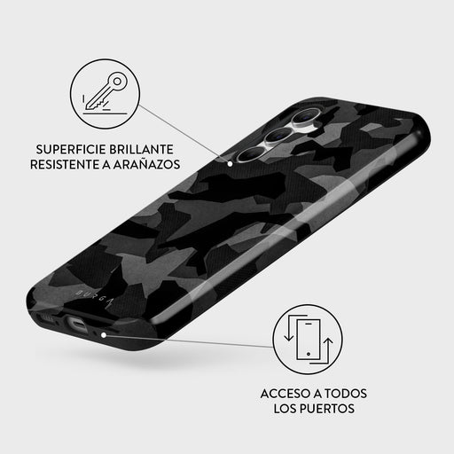 Night Black Camouflage - Samsung Galaxy A55 Funda 3
