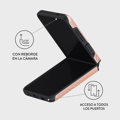 Pink Croco - Samsung Galaxy Z Flip 3 Funda 3
