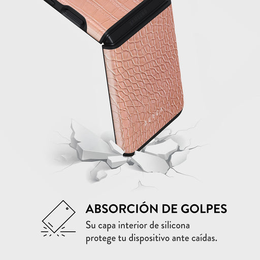 Pink Croco - Samsung Galaxy Z Flip 3 Funda 4