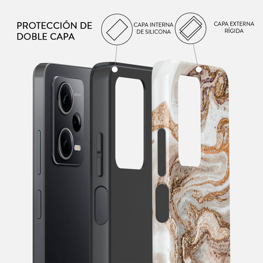 Cappuccino - Xiaomi Redmi Note 12 Pro 5G Funda 2